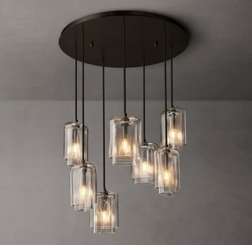 Artisan Lacour Clear Glass Cluster Chandelier, alternate view