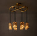 Artisan Lacour Amber Glass Round Chandelier