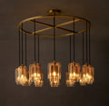 Artisan Lacour Amber Glass Round Chandelier