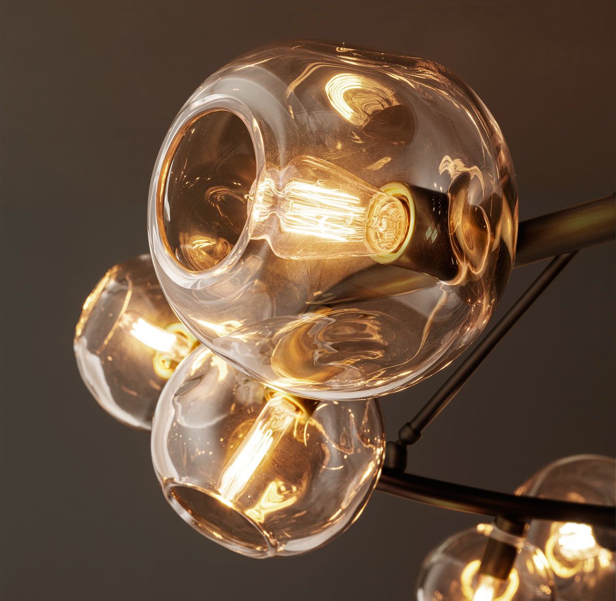 Heritage Bubble Clear Glass Round Chandelier