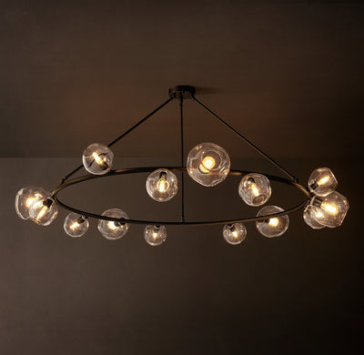 Heritage Bubble Clear Glass Round Chandelier