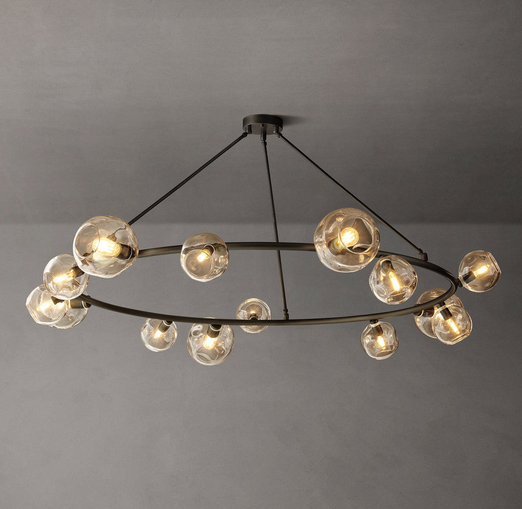 Heritage Bubble Clear Glass Round Chandelier