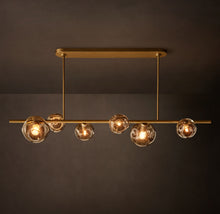 Heritage Bubble Smoke Glass Linear Chandelier – 60"
