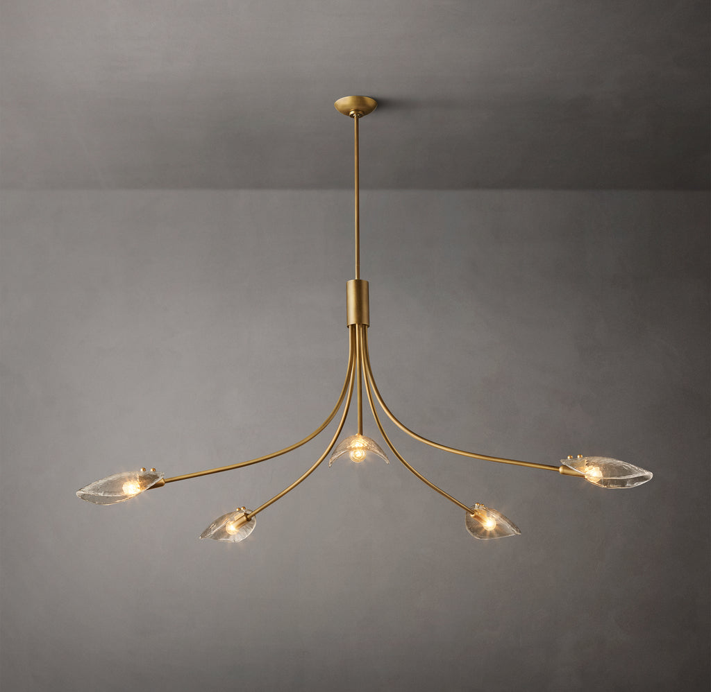 Heritage Shell Clear Glass Round Chandelier, alternate view