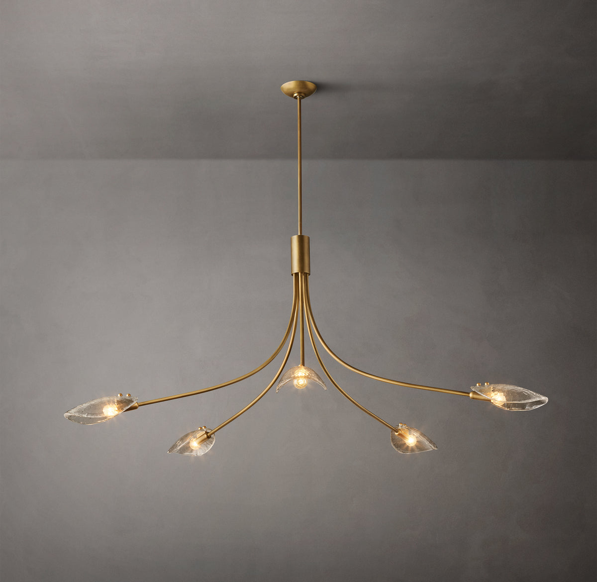 Heritage Shell Clear Glass Round Chandelier, alternate view