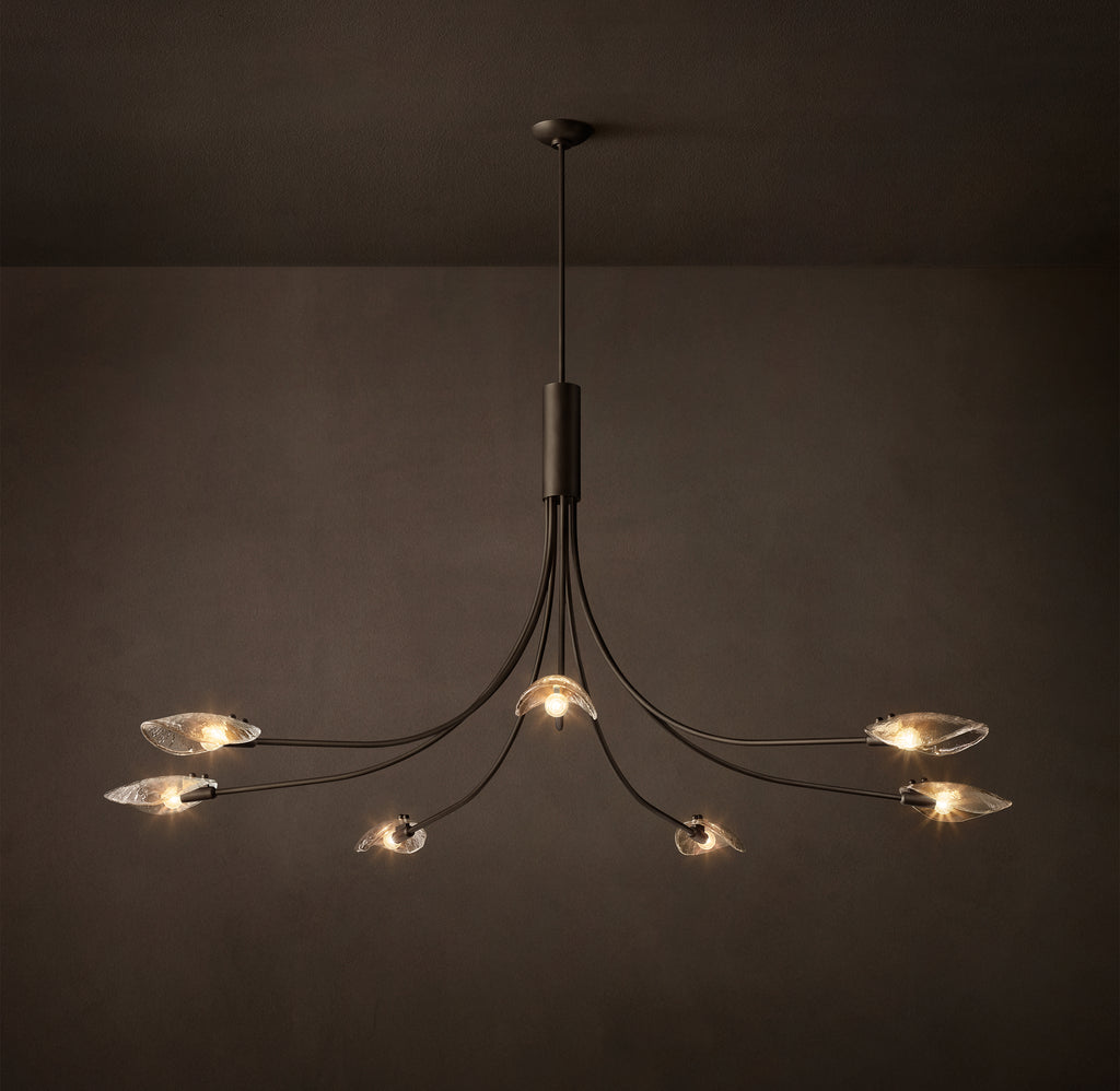 Heritage Shell Clear Glass Round Chandelier