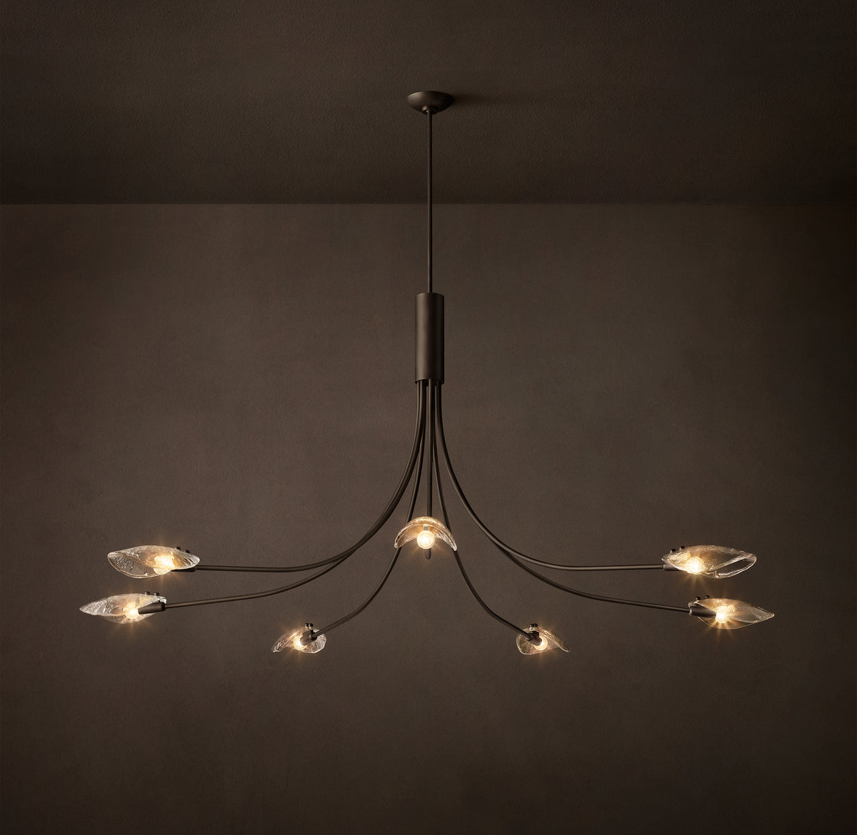 Heritage Shell Clear Glass Round Chandelier