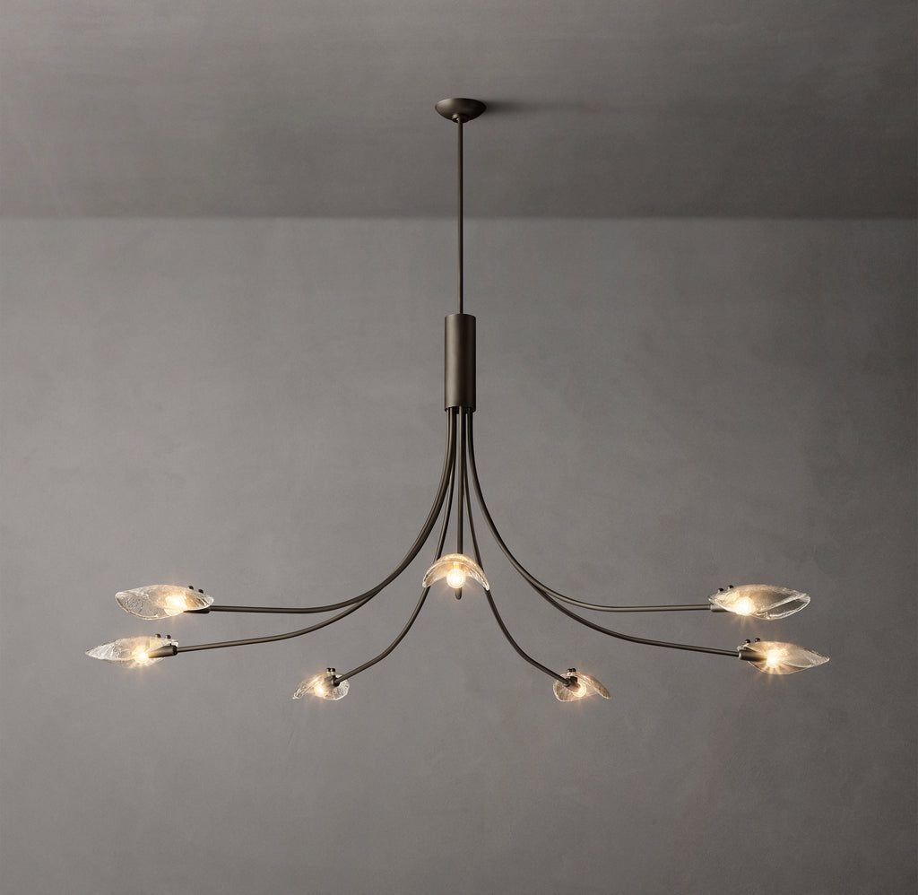 Heritage Shell Clear Glass Round Chandelier, alternate view