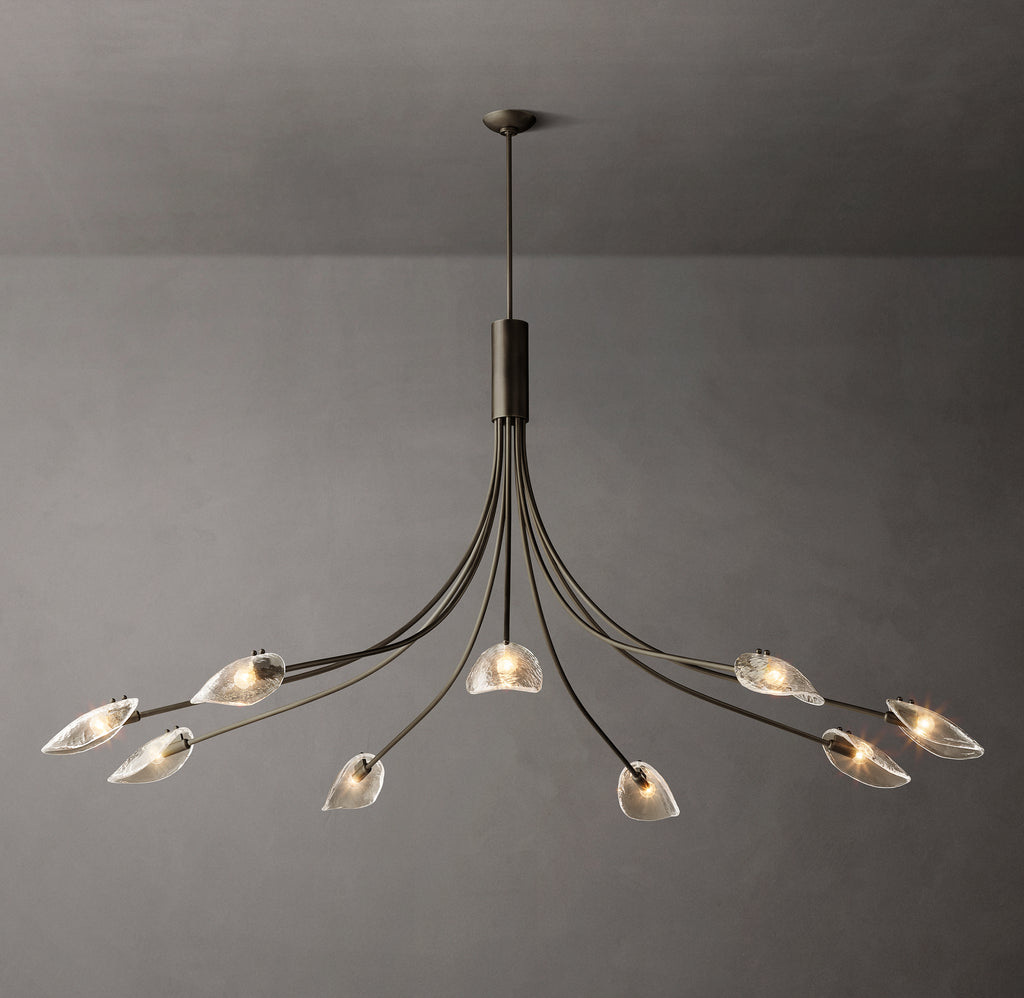 Heritage Shell Clear Glass Round Chandelier, alternate view