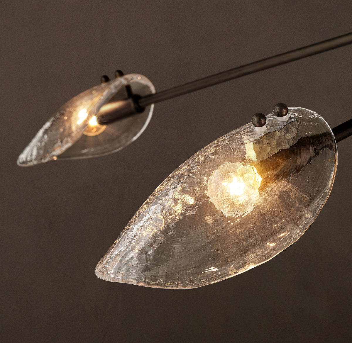Heritage Shell Clear Glass Linear Chandelier – 72"