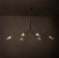 Heritage Shell Clear Glass Linear Chandelier