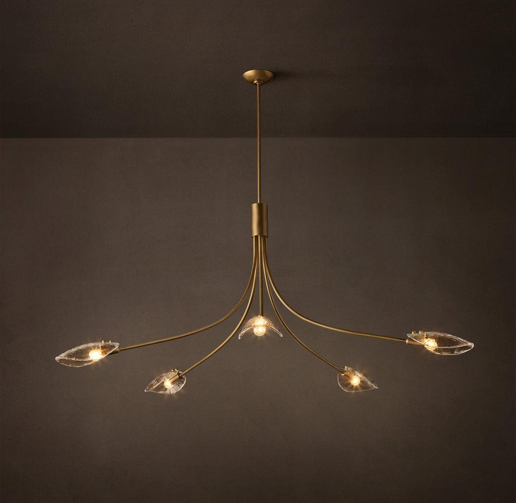 Heritage Shell Smoke Glass Round Chandelier
