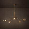 Heritage Shell Smoke Glass Round Chandelier