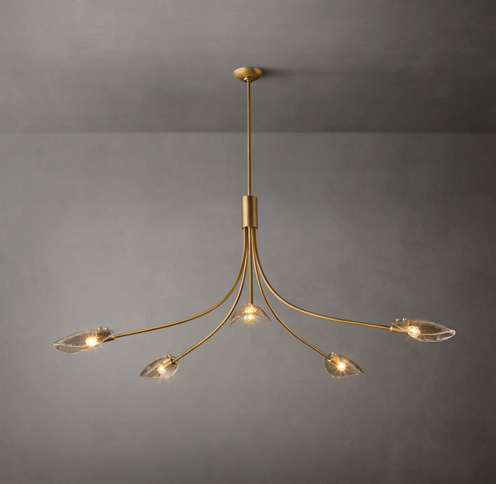 Heritage Shell Smoke Glass Round Chandelier, alternate view