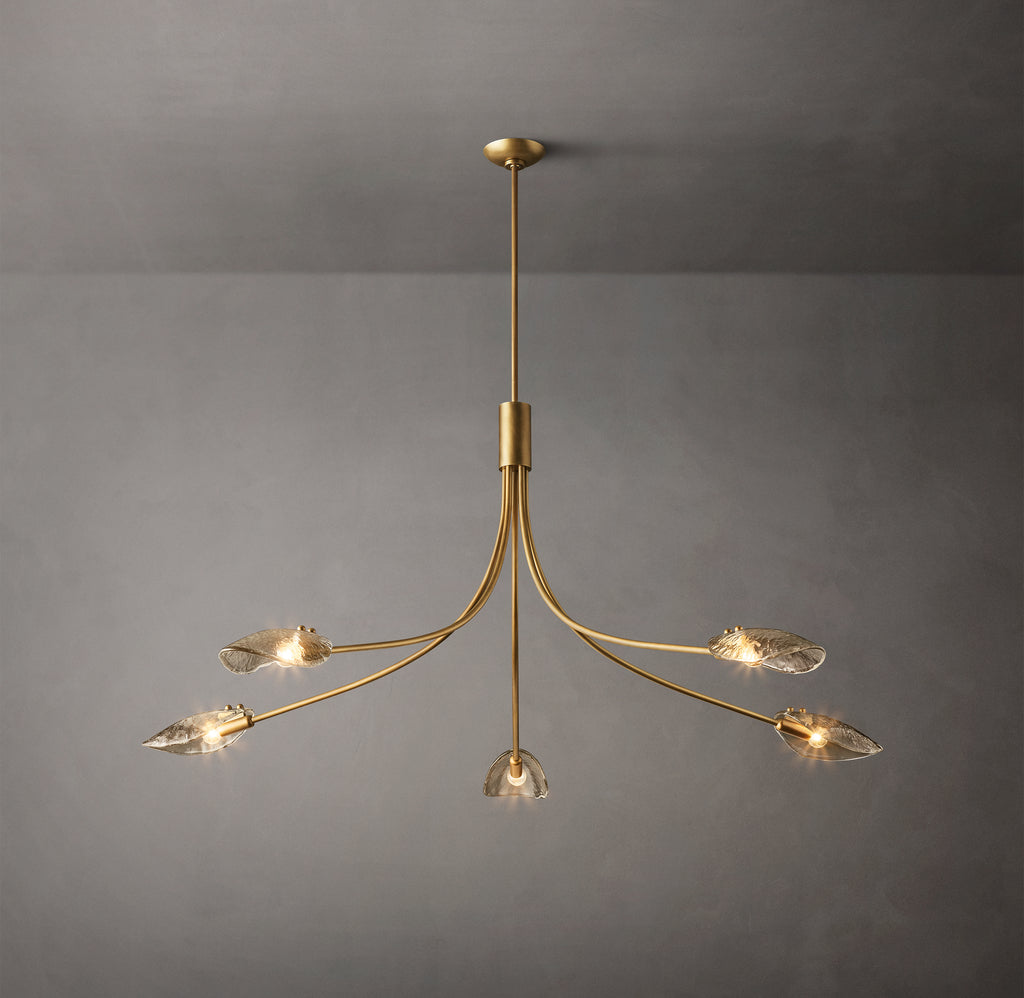 Heritage Shell Smoke Glass Round Chandelier – 60"