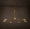 Heritage Shell Smoke Glass Round Chandelier