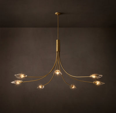 Heritage Shell Smoke Glass Round Chandelier – 72"