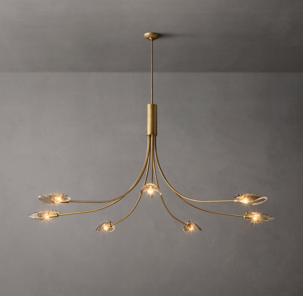 Heritage Shell Smoke Glass Round Chandelier, alternate view