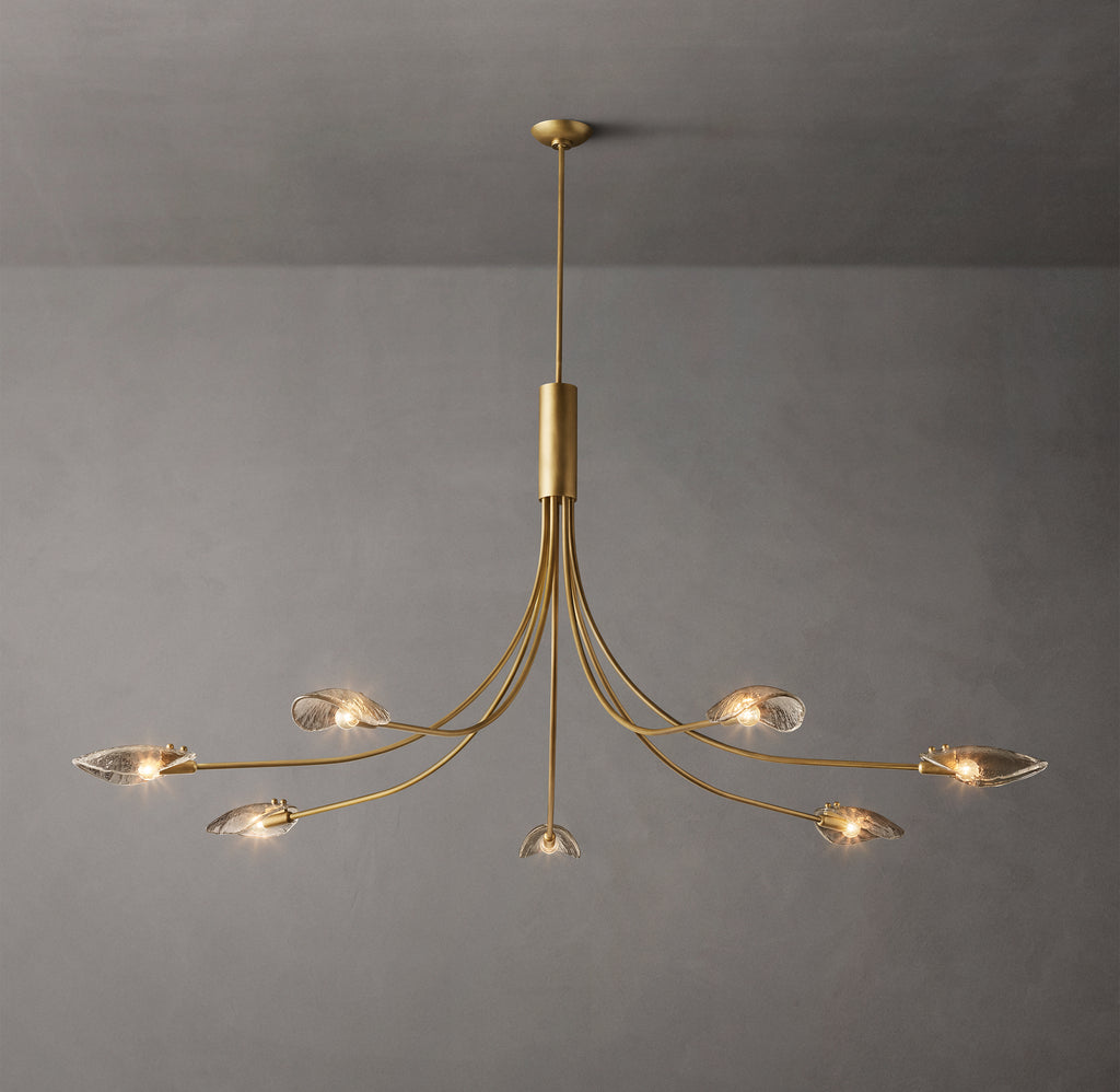 Heritage Shell Smoke Glass Round Chandelier – 72"