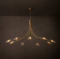 Heritage Shell Smoke Glass Round Chandelier