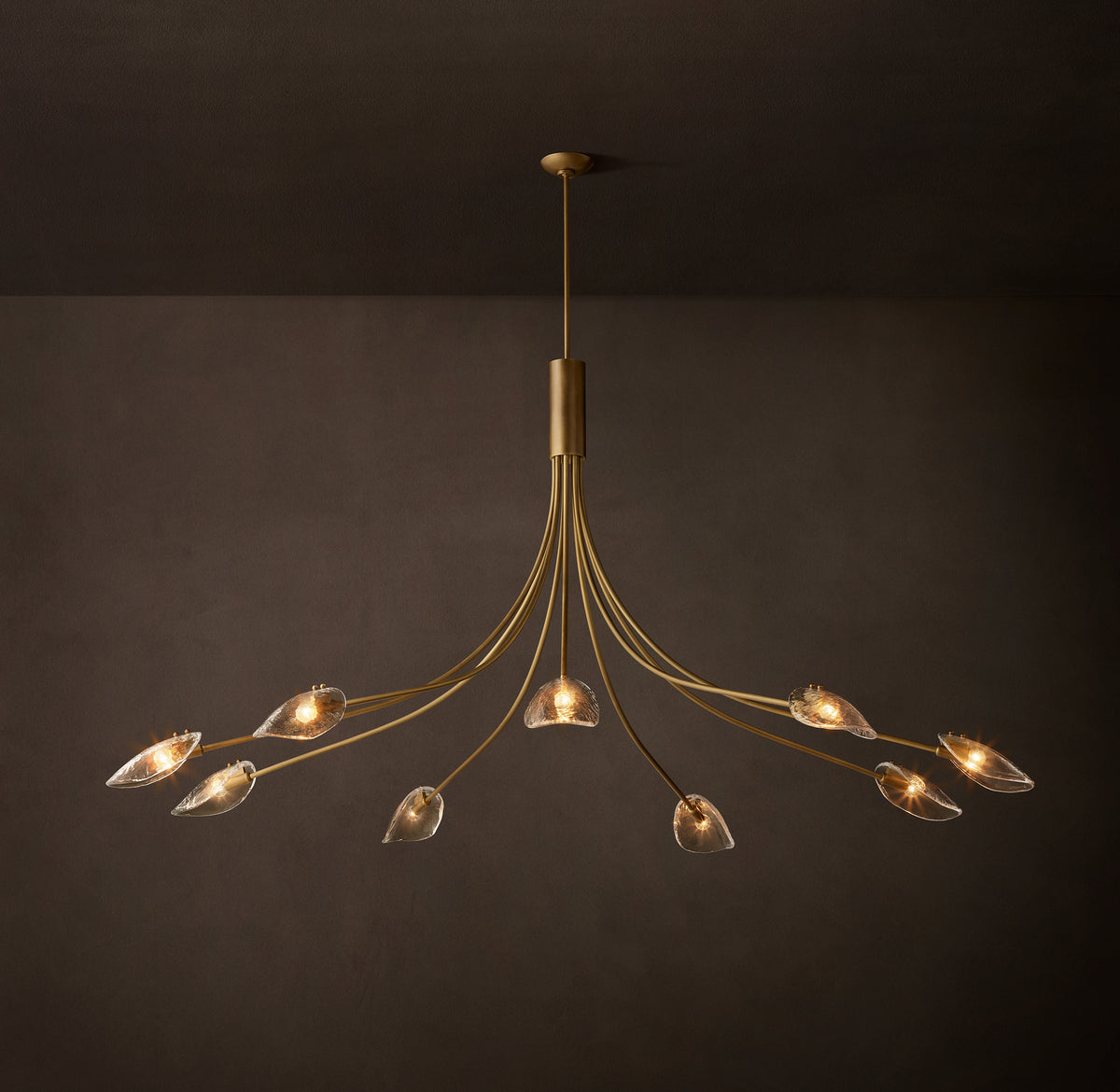 Heritage Shell Smoke Glass Round Chandelier