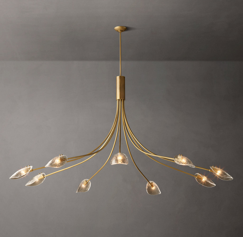 Heritage Shell Smoke Glass Round Chandelier, alternate view