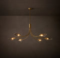 Heritage Shell Smoke Glass Linear Chandelier