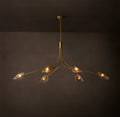 Heritage Shell Smoke Glass Linear Chandelier