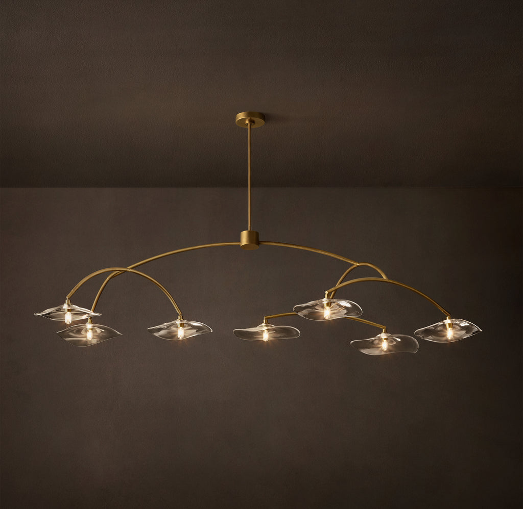 Signature Lily Clear Glass Round Chandelier, alternate view