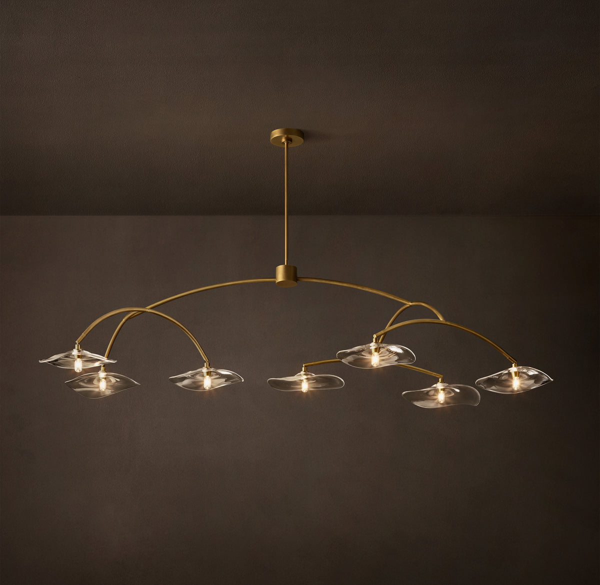 Signature Lily Clear Glass Round Chandelier, alternate view