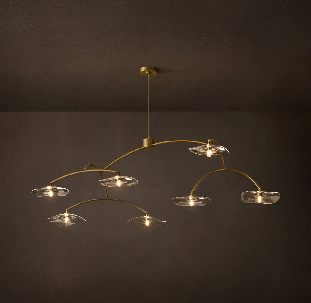 Signature Lily Clear Glass Round Chandelier – 72"