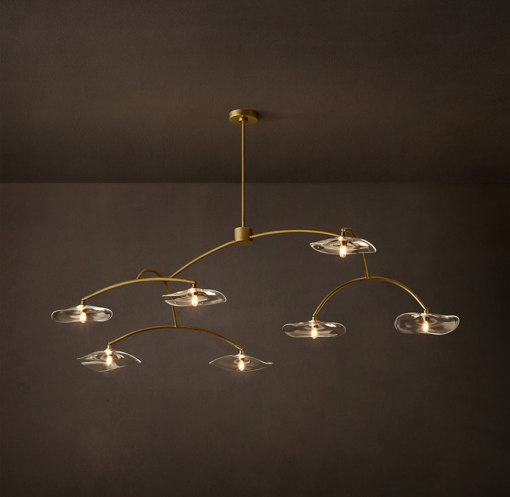 Signature Lily Clear Glass Round Chandelier – 72"