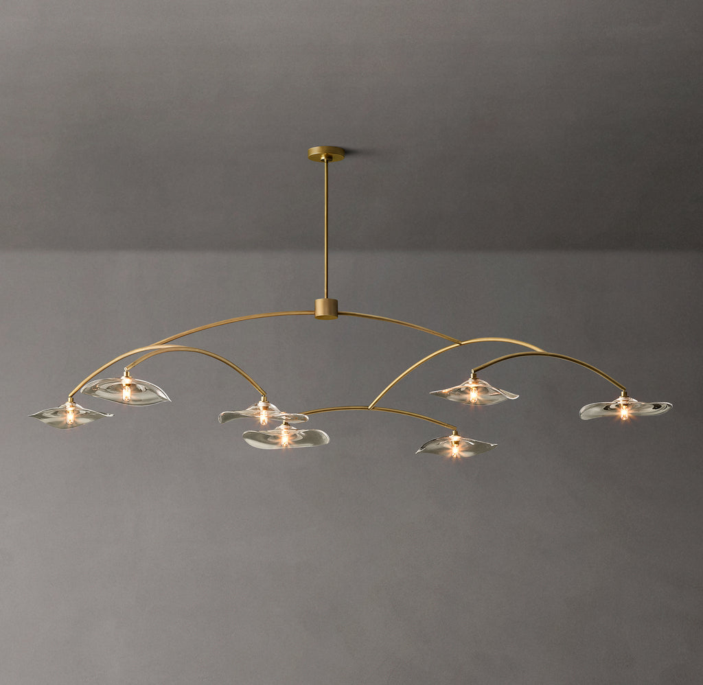 Signature Lily Clear Glass Round Chandelier, alternate view