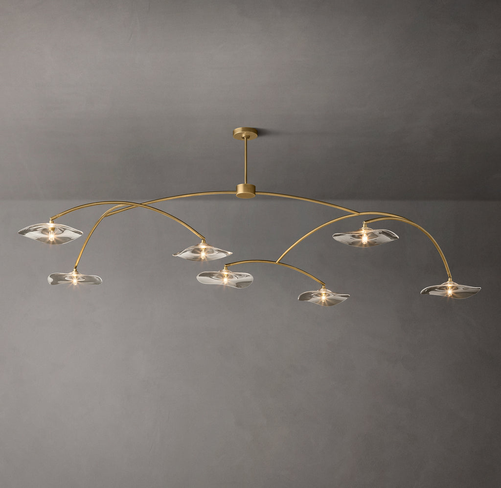 Signature Lily Clear Glass Round Chandelier, alternate view