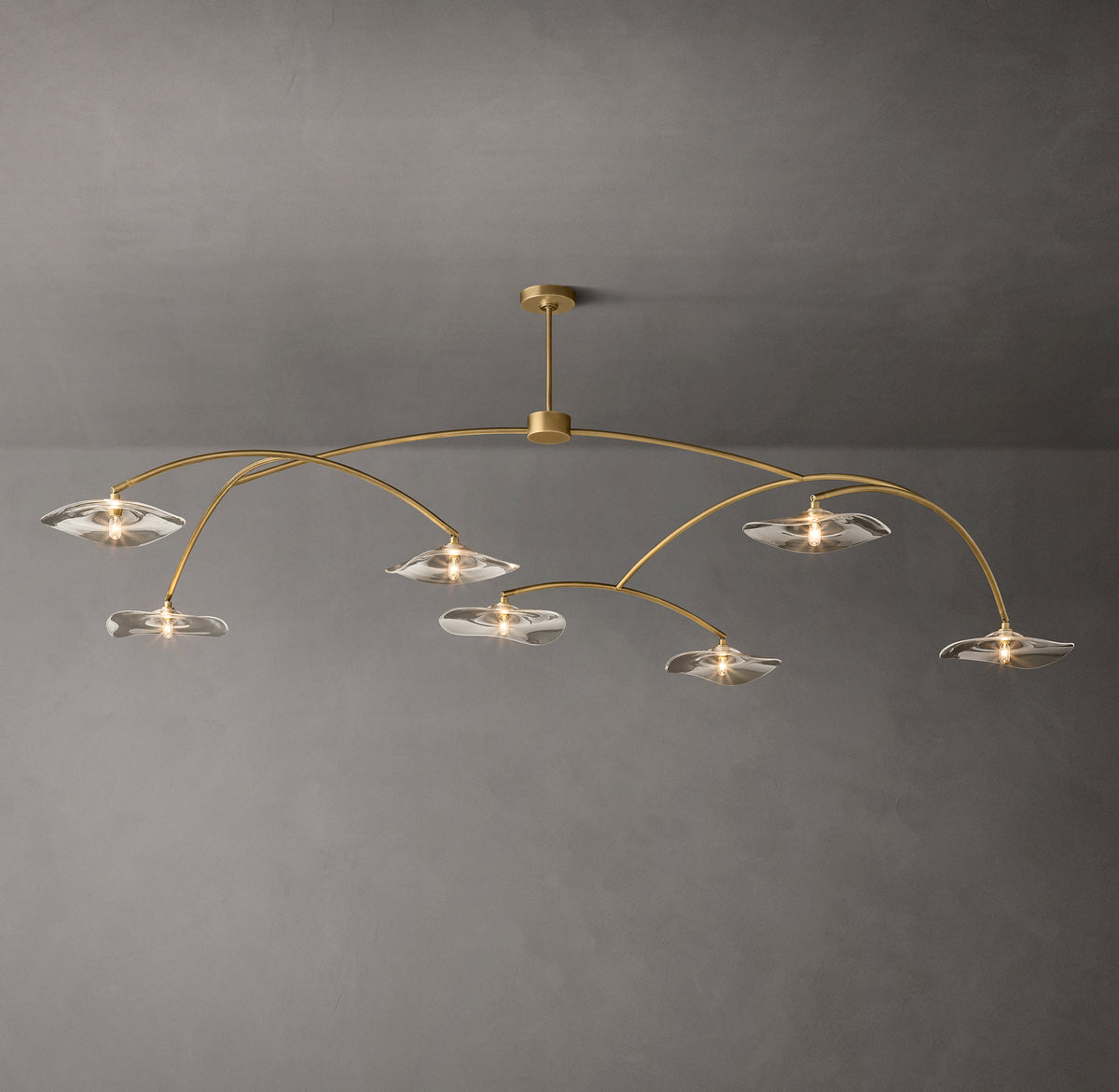 Signature Lily Clear Glass Round Chandelier, alternate view