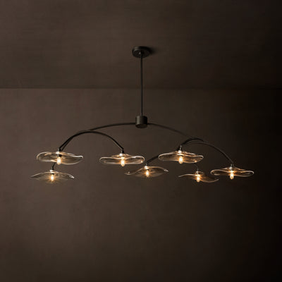 Signature Lily Clear Glass Round Chandelier – 54"