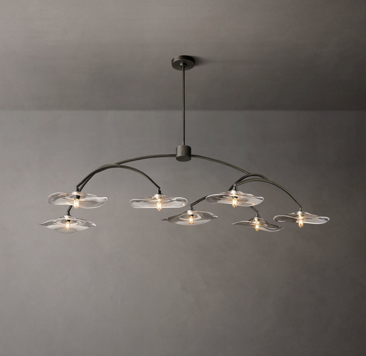 Signature Lily Clear Glass Round Chandelier, alternate view