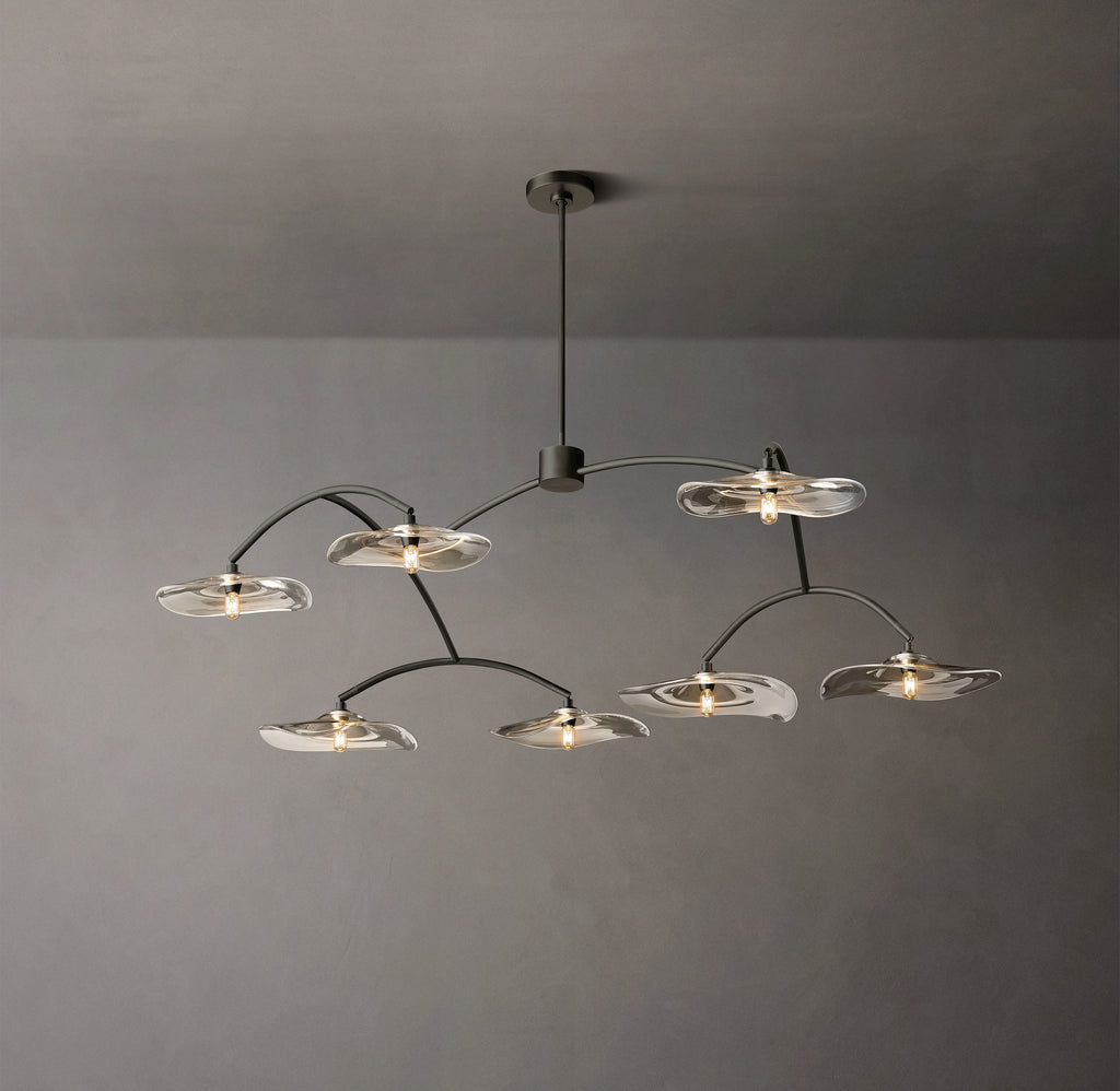 Signature Lily Clear Glass Round Chandelier – 54"