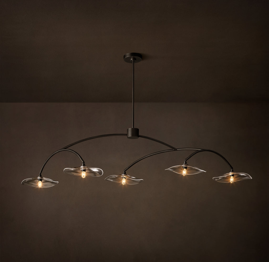 Signature Lily Clear Glass Linear Chandelier