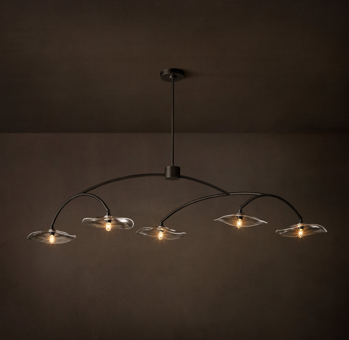Signature Lily Clear Glass Linear Chandelier