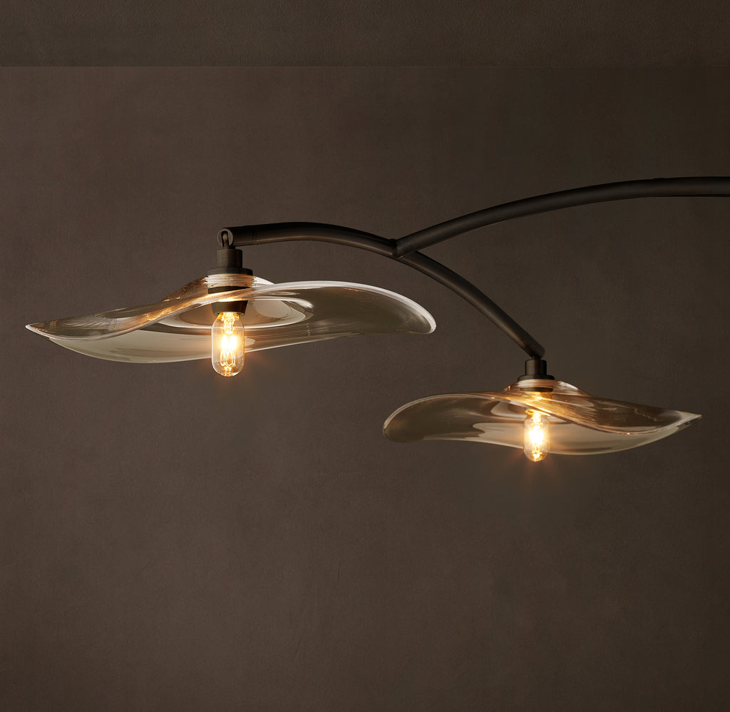 Signature Lily Clear Glass Linear Chandelier – 80"