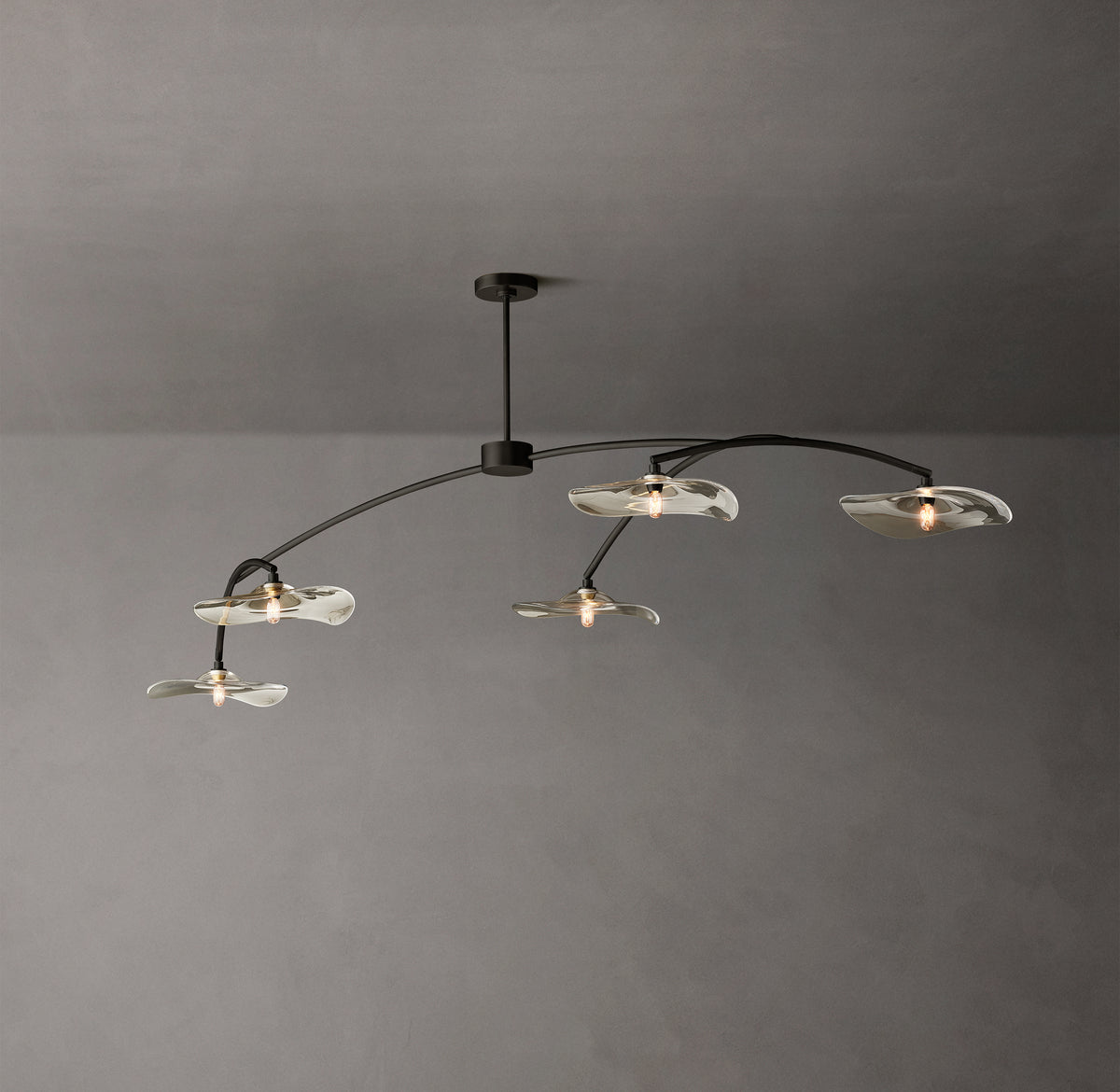 Signature Lily Clear Glass Linear Chandelier – 80"