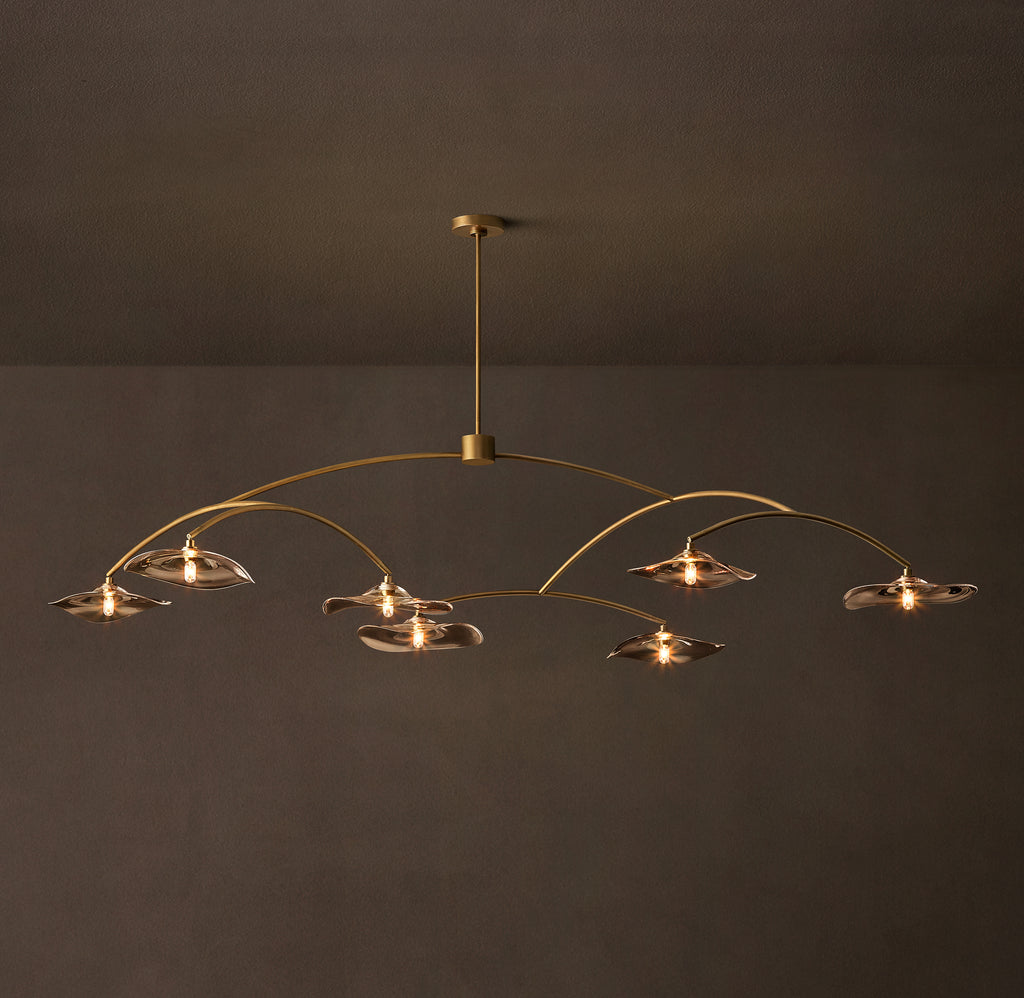 Signature Lily Smoke Glass Round Chandelier