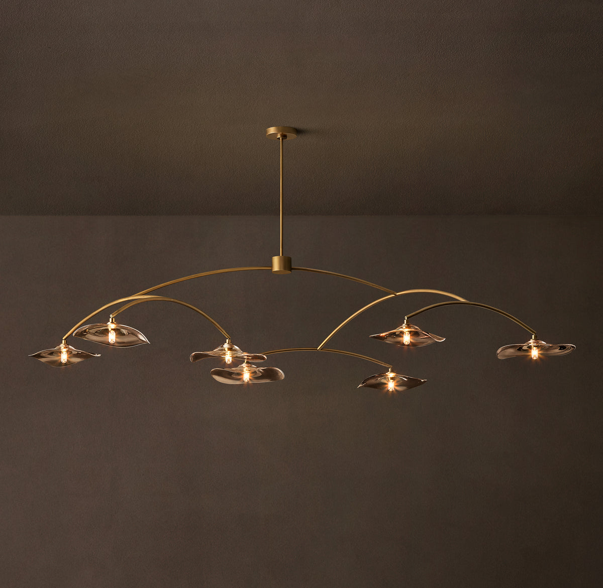 Signature Lily Smoke Glass Round Chandelier