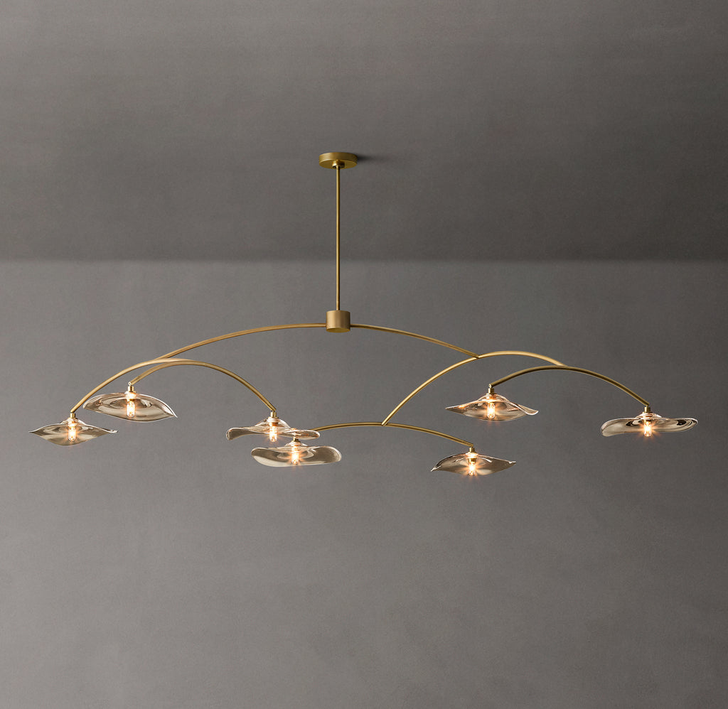 Signature Lily Smoke Glass Round Chandelier, alternate view