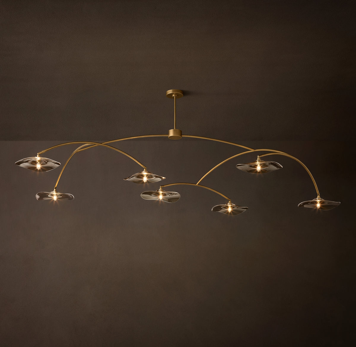 Signature Lily Smoke Glass Round Chandelier