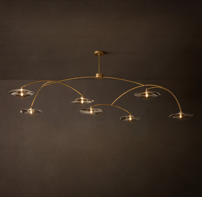 Signature Lily Smoke Glass Round Chandelier – 96"
