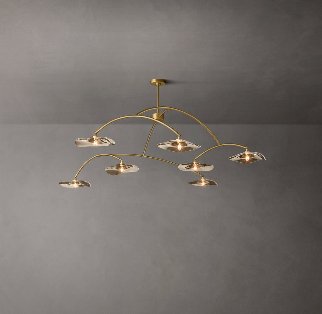 Signature Lily Smoke Glass Round Chandelier – 96"