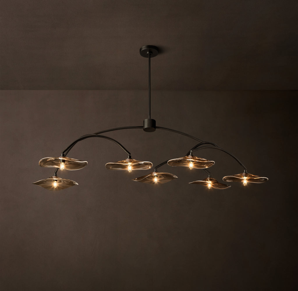Signature Lily Smoke Glass Round Chandelier