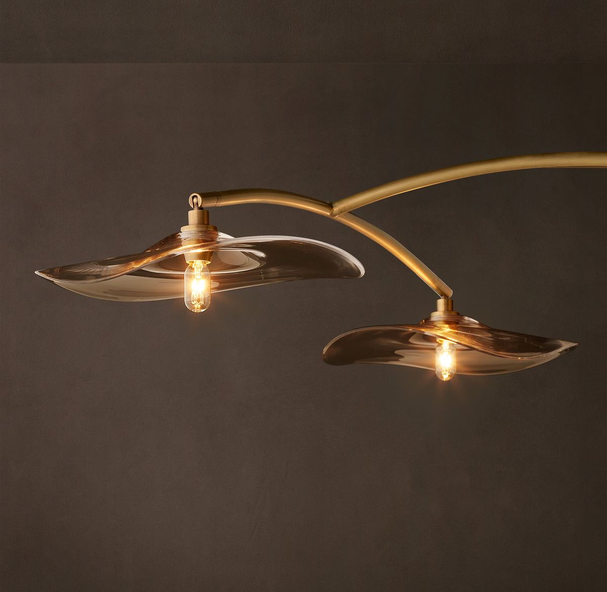 Signature Lily Smoke Glass Linear Chandelier – 80"